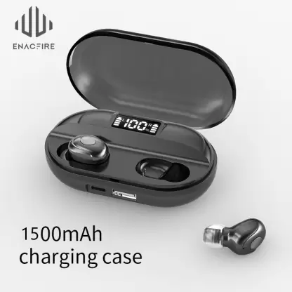 TWS E005 T2 Earbuds MINI with 1500mAh Power with Bank Charging Case. Bluetooth Headset 